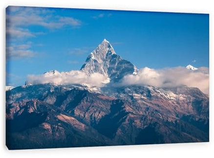 GRASKY Berglandschaft Bild auf Leinwand natur bilder leinwand berge Alpen Gemälde Druck Kunstwerk Wanddekoration für Wohnzimmer 80x120cm(31x47in) Innenrahmen