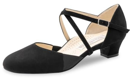 Werner Kern Damen Tanzschuhe Ronja 3,4 - Veloursleder Schwarz - Größe: EU 40