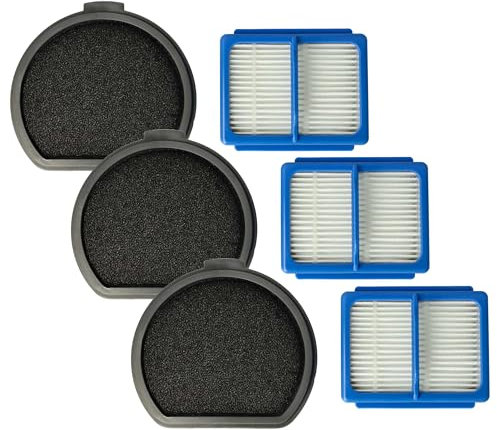 vhbw Filter-Set kompatibel mit AEG QX9-1-ALRG, QX9, QX9-1-40GG, ASKQX9 Staubsauger - 6x Filter (Hauptfilter, Vorfilter)