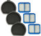 vhbw Filter-Set kompatibel mit AEG QX9-1-ALRG, QX9, QX9-1-40GG, ASKQX9 Staubsauger - 6x Filter (Hauptfilter, Vorfilter)