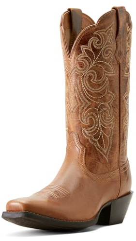 ARIAT Women's Round Up Square Toe Western Boot, Ready Russet, 7