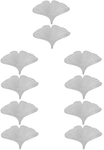 10 Stück Ginkgo-geprägte Gingko-Wandhaken, dekorative goldene Blätterfiguren, Tischdekorationen, Kunstpflanzen, künstliche Pflanze, Tischzubehör, Heimdekoration, Schreibtisch, klein, A737, Eisen