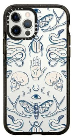 CASETiFY Impact iPhone 12 Pro Case [4X Military Grade Drop Tested / 8.2ft Drop Protection] - Magick - Blue - Clear Black