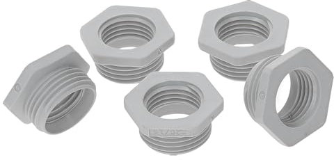 Kalitec G6201600 Reduction M20/M16 Plastic Light Grey I Reducer Cable Gland Hexagonal I M16 Female Thread I M20 Male Thread I IP68 Pack of 5