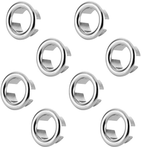 8 PCS Embellecedor de Lavabo para Rebosadero - Anillo de Desbordamiento para Fregadero - Tapa para Agujero de Desagüe.