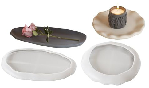 Basteln Sie Ihre eigenen Harz- und Betonschalen, stabiles Silikon, Heimdekoration mit großen, ovalen, eleganten Formen, für den täglichen Gebrauch