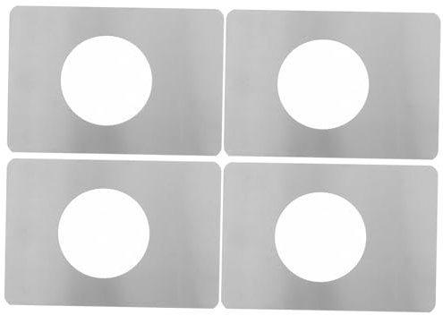 NULYLU 4pcs Door Plate Door Hardware Fixing Filler Cover for Scratch Cover Reinforcement Plate Tool