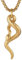 HZMAN Gothic Schlange Halskette für Männer Edelstahl Gothic Tier Schlange Anhänger Halskette Schmuck Geschenk (Gold)