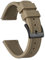Ayadoo 24mm hellbrauns Silikon-Uhrenarmband, Herren-Schnellverschluss-Band mit Schwarze Schnalle