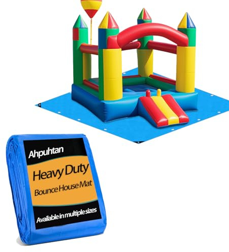 98 x 98 Inch Bounce House Mat for Inflatable Bouncer, Inflatable Water Slide Bounce House Pad for Outdoor Bouncy Castle, Under Jump House Floor Underlayment Pad