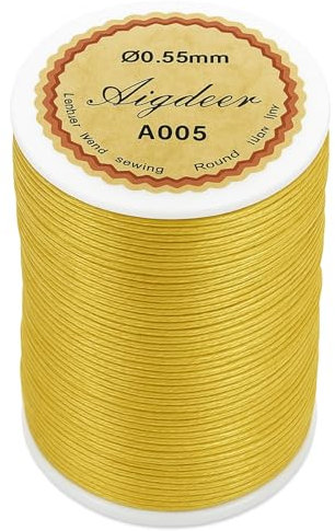 0.55mm Cordoncino in Cotone Cerato 80m,Rotolo Corda Di Cotone Cerato,Filo Gioielli Filo Cordino Filo per Braccialetti Filo Cerato per Bracciali,Ideale per Gioielli Fai Da Te,Braccialetti E Collane(Oro