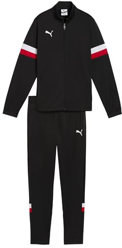 Puma Individualrise Trainingsanzug Jr, PUMA Black-Puma White-PUMA Red