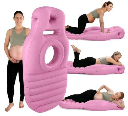 Oreiller gonflable for femme enceinte, coussin d'air for femme enceinte, oreiller for femme enceinte avec trou abdominal, le meilleur sommeil sur le ventre, oreiller for femme enceinte et essentiels d