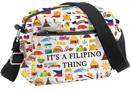 PLITI Philippinische Umhängetasche, Urlaubsreise, Geschenk, It's a Filipino Thing Reisetasche, Philippinischer Kulturliebhaber, Filipino-Reise, Geschenk, Filipino Thing Cbu, 24.5*8*18 cm