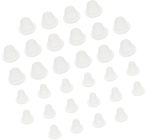 Amosfun Godets à Pigments en Silicone Blanc 200 Pièces Forme en U Étanches pour Tatouages pour Professionnels Tatouage et Maquillage Permanent