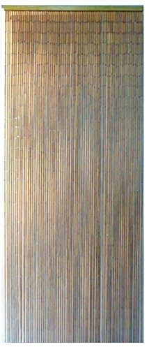 MadeInNature Rideau de Porte Perles Bambou, Intérieur et Extérieur, Porte d’entrée, Porte intérieure, Porte fenêtre 90x200cm, Plusieurs modèles aux Choix (Modèle 3 Classique Naturel)