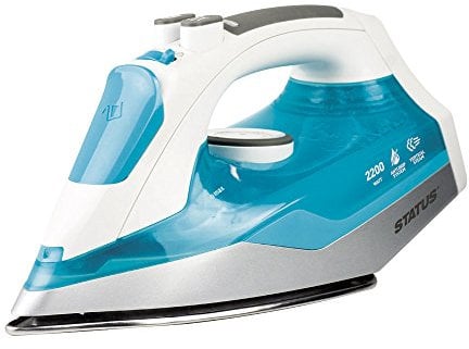STATUS Ontario Iron | Clothes Steam Iron | 2200W | White/Aqua | ONTARIOIRON1PKB4