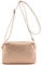 FashionPuzzle Petit sac à bandoulière triple fermeture éclair, rose gold, Taille unique