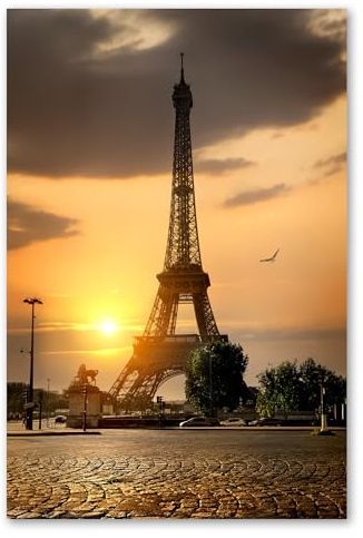 Postereck - 2494 - Eiffelturm, Paris Frankreich Sonne Stadt Liebe - Wandposter Fotoposter Bilder Wandbild Wandbilder - Poster - 3:2-91,0 cm x 61,0 cm