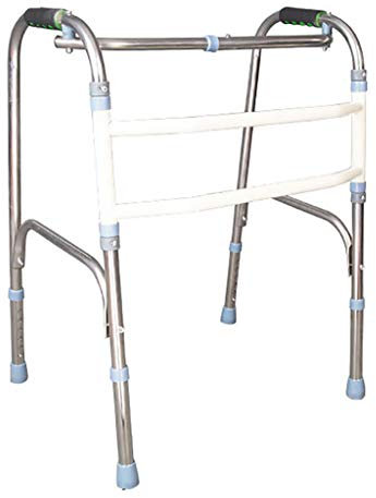 Lattice Gehgestell Dicker Edelstahl-Gehrahmen, Einfach Zusammenzulegen, Bequeme Armlehne, HöHenverstellbar FüR äLtere HilfskräFte