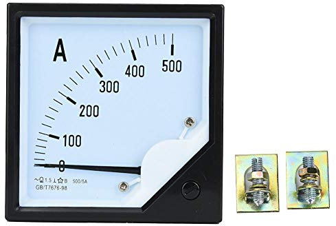 Misuratore di Corrente Analogica Pannello Quadrato Analizzatore di Ampliometro Amperometro Rivelatori di Misura 500A 1,5 Precisione