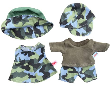 Puppenkleidung handmade passend für Plüsch Äffchen Gr. 20 cm Camouflage Armee Army kleiner Soldat