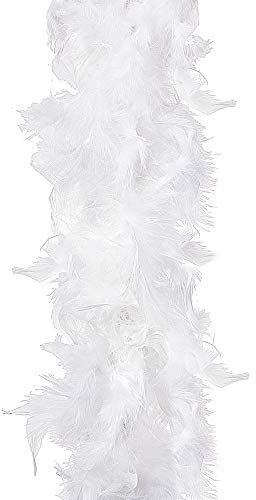 SPRINGOS Federgirlande Weiß 400 cm Hochzeit Babyshower Weihnachten Party Dekoration