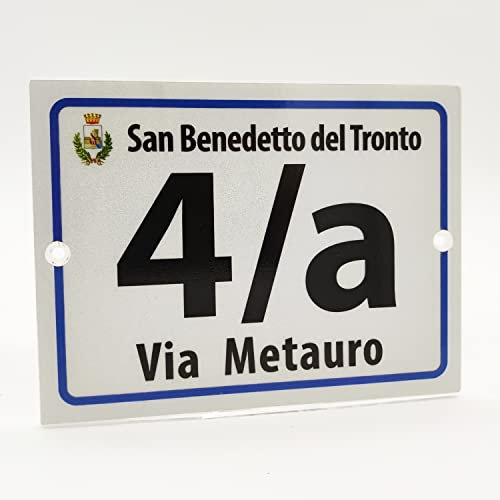 Targa numero civico in acrilico bianco | Formato 160x120 mm | Spessore 3 mm | Personalizzabile | Colori vividi | Protezione anti-UV | Montaggio facile | Ideale per esterni | Durevole ed elegante