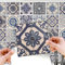 WALPLUS 72 Stück 15x15cm Malaga Spanisch Blau Wandfliesen Aufkleber Schälen und Kleben Backsplash Abziehbilder Startseite Dekore Aufkantung für Küche Badezimmer Kacheln Farbe auf Wand Wohnen Zimmer