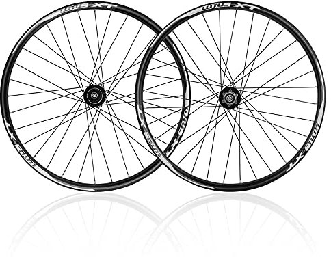 QHY Mountainbike Radsatz 26 Zoll MTB Laufradsatz Doppelwandige Aluminiumlegierung Fahrradradsatz Scheibenbremse Schnellspanner 32H