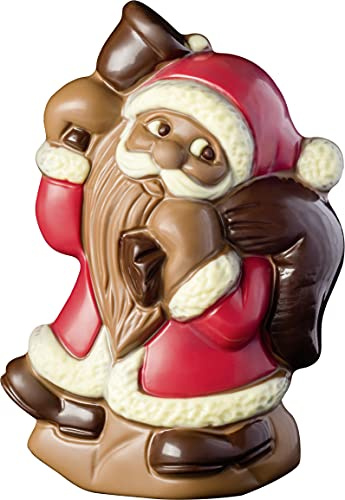 Confiserie Weibler Schokolade Weihnachten | Xmas Geschenk für Frauen Männer und Kinder | Weihnachtsmann mit Glocke, 40g