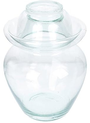 Kimchi Jar Glass Fermenting Jar Traditional Chinese Fermentation Crock with Water Seal Airlock Lid 5KG Large Capacity for Pickling Kimchi Sauerkraut Kitchen