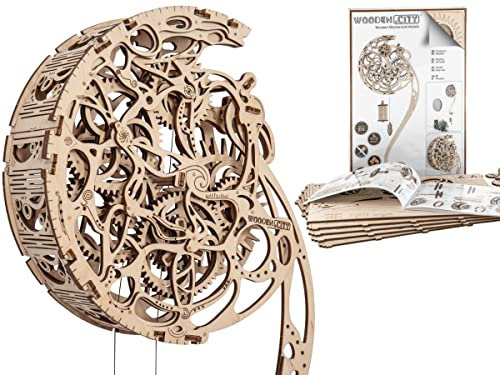 WOODEN.CITY Holzpuzzle Erwachsene, 3D Puzzle, Modellbausatz zum Bauen Pendel Offener Mechanismus, DIY Spielzeug Laser Cut, Größe 320mm x 520mm x 64mm, Deko Wanddekoration, Bastelset, Puzzle Erwachsene