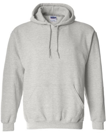 Gildan G185 Kapuzenpullover für Erwachsene, schwerer Stoff, asche, Medium