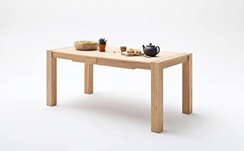 expendio Esstisch Bonn 12 Eiche Bianco teilmassiv 180(230) x78x90 cm Tisch Ausziehtisch Teleskopauszug