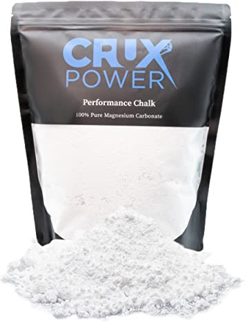 Crux Power Performance Climbing Chalk for Rock Climbing, Gymnastics, Weight Lifting - 100% Pure Magnesium Carbonate, No Drying Agents, Medium Blend Loose Rock Climbing Chalk - 200g