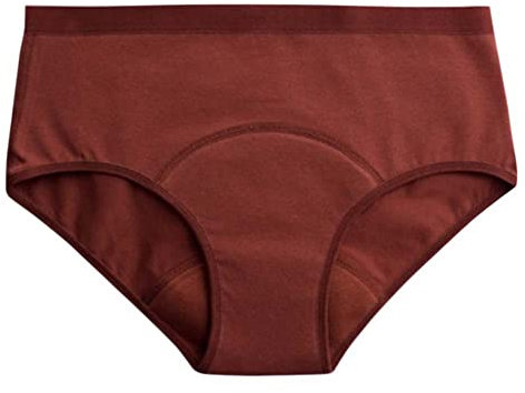IMSEVIMSE Periodenslip Hipster, Brown, Größe S, medium flow (3er Pack)