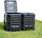 MOONAIRY Composteur de Jardin à Lattes Bac à Compost Conteneur d'Engrais Déchets Composteur de Jardin Noir 1200 L