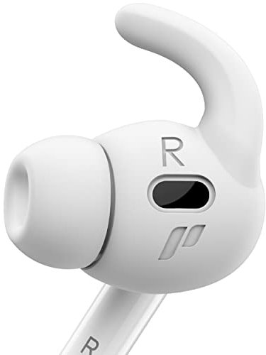 Proof Labs 4 Paar für AirPods Pro 2 Ohrbügel-Abdeckungen [zusätzliche Aufbewahrungstasche] Zubehör kompatibel mit Apple AirPods Pro Generation 2 (weiß)