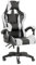 Baroni Home Gaming-Stuhl, ergonomischer Bürostuhl, gepolstert Gaming Sessel mit bequemer, Verstellbarer Rückenlehne, Gamer Chair mit Kopfstütze und Lendenwirbelstütze, Weiß