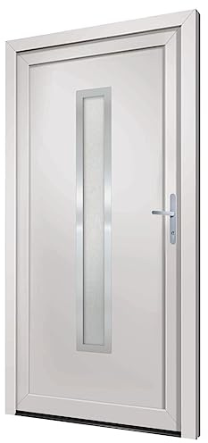 Porte d entrée Blanc 108x200 cm PVC