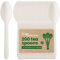 HAAGO - 200 Cuillères à café Couverts - Réutilisables, lavables au lave-vaisselle Couverts pour fêtes, mariages, événements, pour aliments chauds et froids - Blanc 13cm