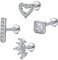 Briana Williams Tragus Piercing Ohr Helix Knorpel Chirurgenstahl 1.2mm Ohrstecker Flach Kurz 6mm 8mm Lippenpiercing Ohrringe Silber