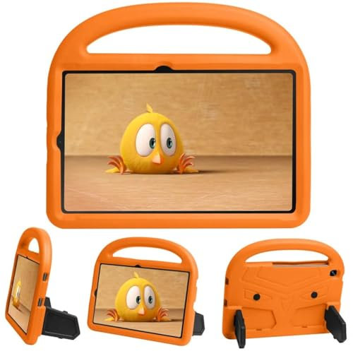 Tablet Case For Samsung Galaxy Tab A8 (2022) 10.5-Inch SM-X200/SM-X205, Kids Friendly, Handle with Stand, Safe EVA Foam Cover, Lightweight, Shockproof Protective Cover, Orange