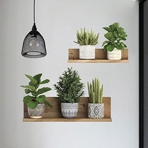 Hrippy Potted Plants Leaves Wall Stickers 3d Hanging Shelves Plants Wall Art Decals Decorations for Bedroom Living Room Murals