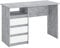 KOMTO Schreibtisch mit Schubladen - Bürotisch Computertisch Klein Arbeitstisch Büro PC-Tisch Kinderschreibtisch mit Stauraum | Moderner Schreibtisch Beton | Oslo 110 x 50 x 74 cm