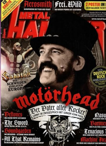Metal Hammer Magazin Deutschland 2012-12 Lemmy Kilmister Motörhead Deftones