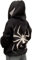 YINGKE Herren Spinnen Print Kapuzenpullover Y2K Punk Dunkle Gotisch Halloween Jacke mit Reißverschluss Unisex Streetwear Kapuzenpullover(3XL,Schwarz)