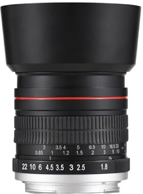 Andoer Obiettivo per fotocamera 85 mm F1.8 a fuoco fisso EF Mount messa a fuoco manuale 7 gruppi 10 elementi compatibile con Canon EOS Rebel T8i T7i T6 T3i T2i 4000D 2000D 1300D 850D 800D 600D 550D