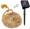 Solar Lichterkette Seil,5M Solar Rope Lights,100 LED Gartenleuchte,Solar Hanfseil Lichterkette,Warmweiß Beleuchtete Lampe,Solar Lichterkette Außen Wetterfest,Wasserdicht Fee Lichterkette Aussen